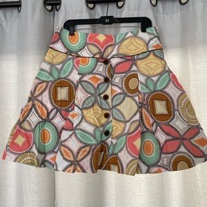 Geometric Patterned A-Line Skirt